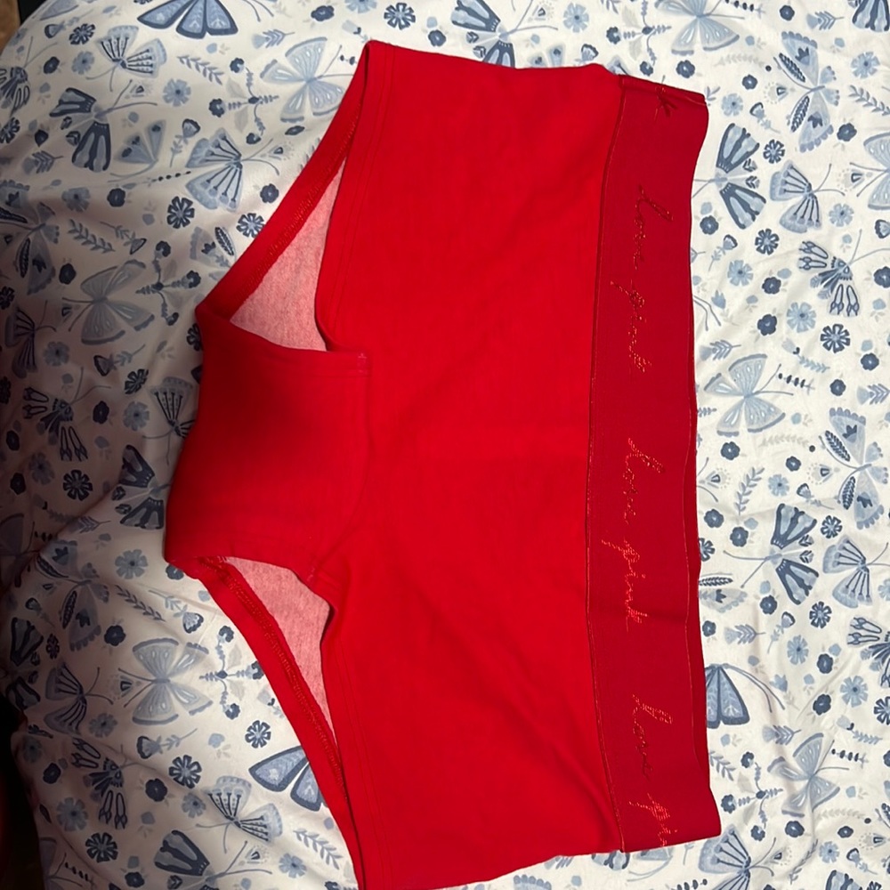 Red biker short undies